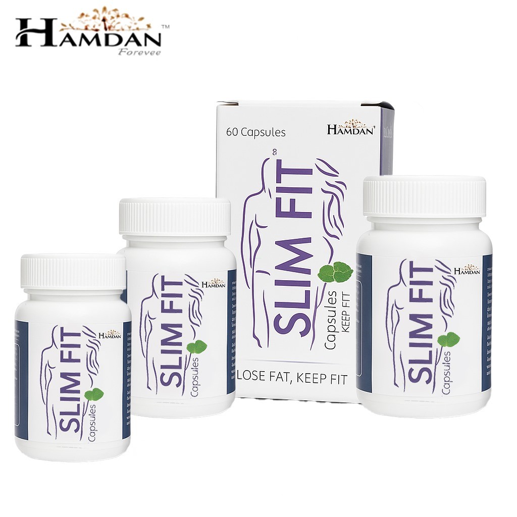 Hamdan Forever SLIM FIT- Ayurvedic Weight Loss Capsules | Garcinia Cambogia, Guggul, Trifla & Shilajit | Herbal Fat Burner | Natural Slimming Support for Men & Women – 60 x3 Veg Capsules