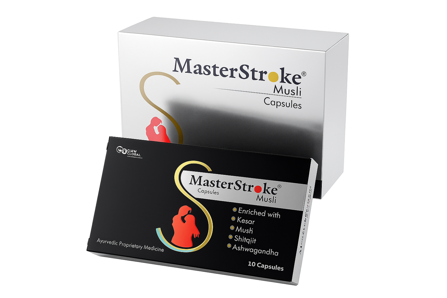 HAMDAN FORVER -MasterStroke Musli Capsules for Men – Ayurvedic Vitality Booster – With Safed Musli, Shilajit, Ashwagandha, Kesar – 100% Natural Herbal Supplement – 60 Capsules